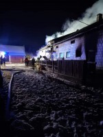 Groźny pożar stodoły w świąteczny poranek (26 grudnia 2021)