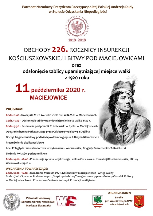 kosciuszkowskie20 plakat
